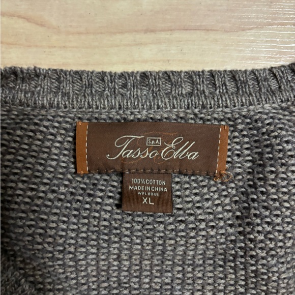 Tasso Elba V Neck Knit Sweater - Picture 2 of 2